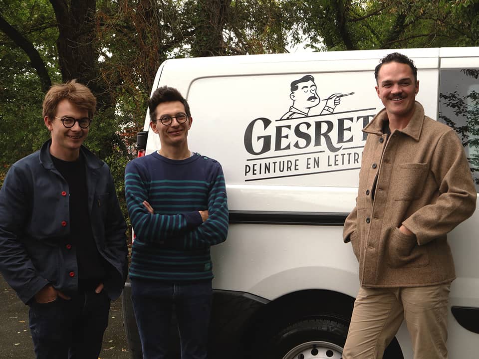 Tristan Gesret aux côtés de Jean Copleutre et Vianney Copleutre