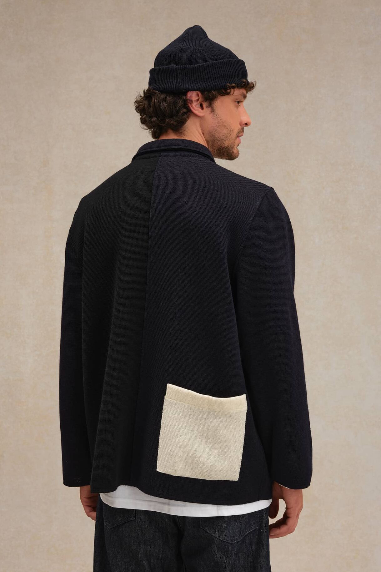 Dos de la veste en laine Le Minor traditionnelle