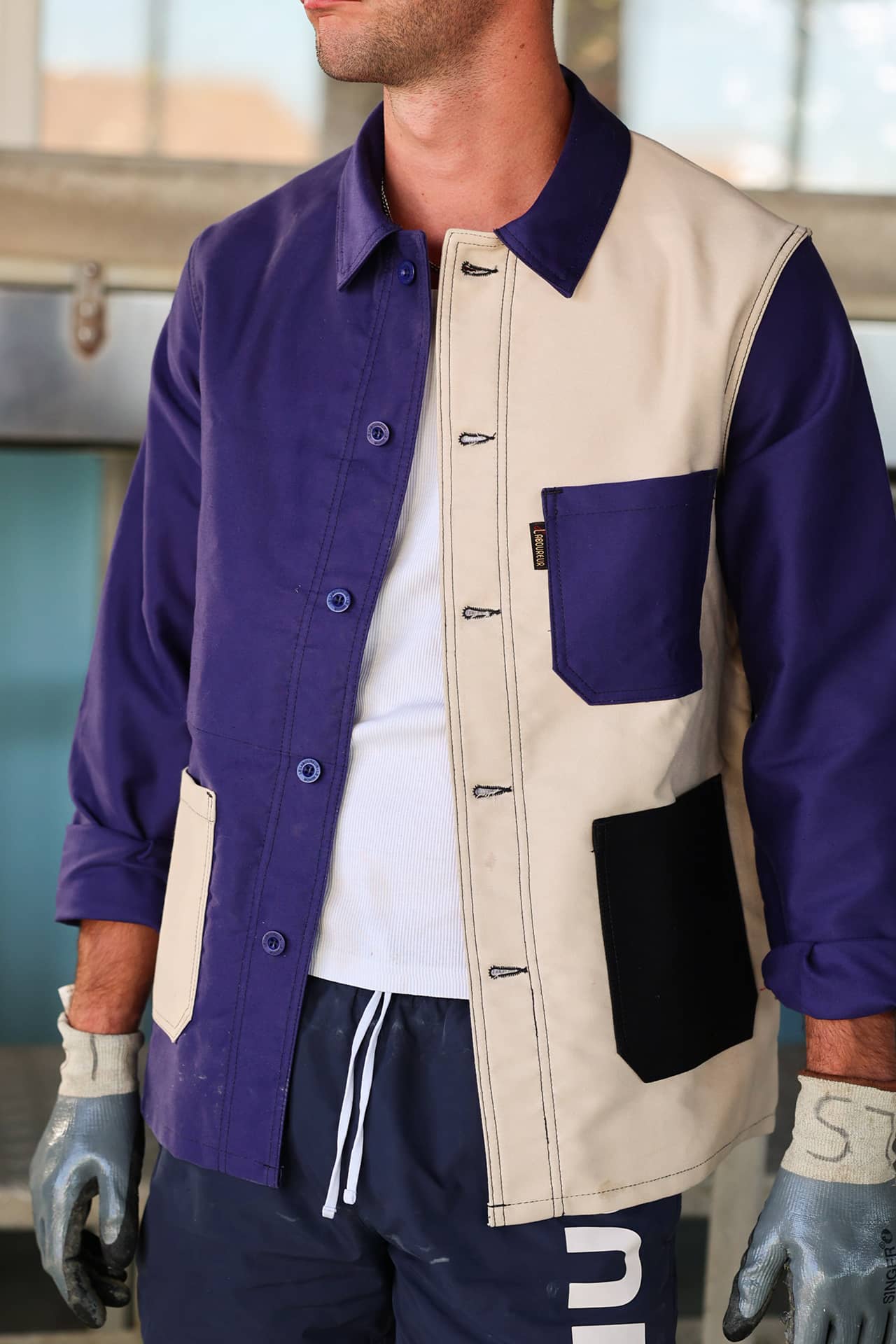 Veston coltin le laboureur x le minor en moleskine lourde